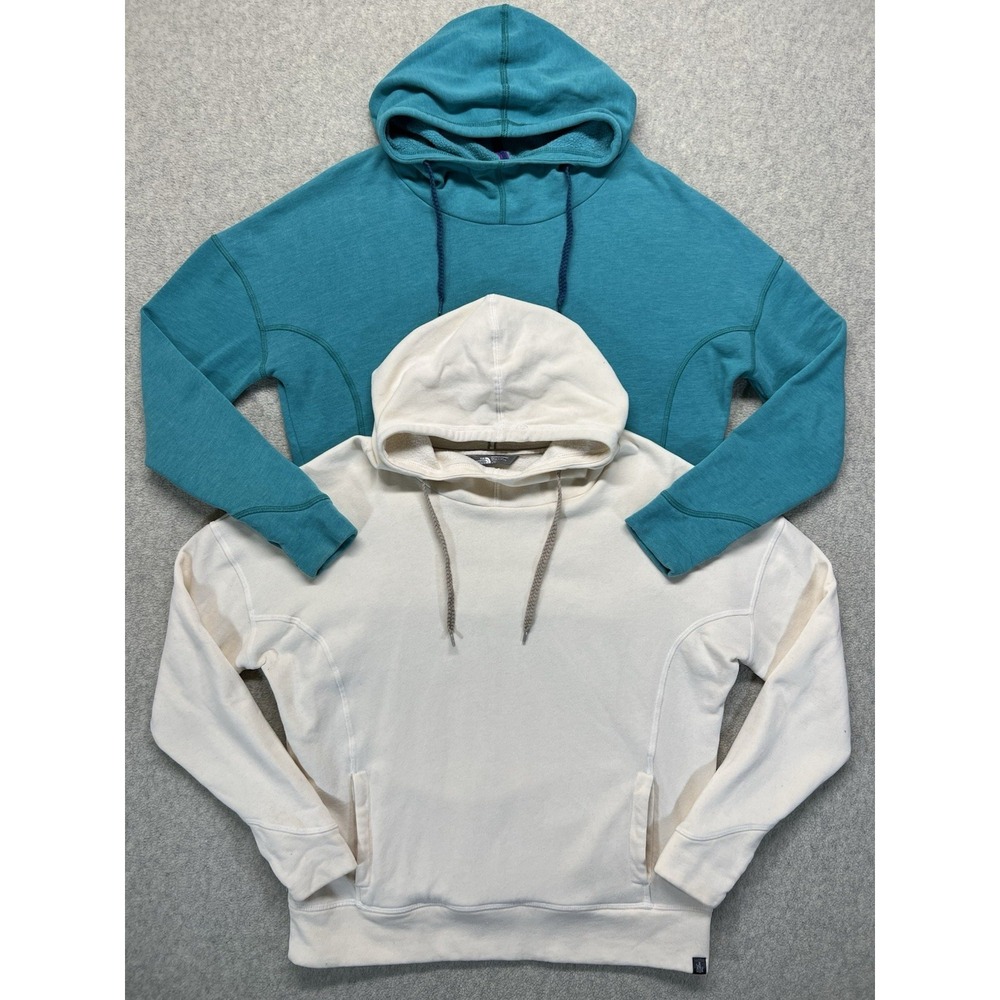 Lot of 2 The North Face Womens Fleece Lined Pullover Hoodies Size Large